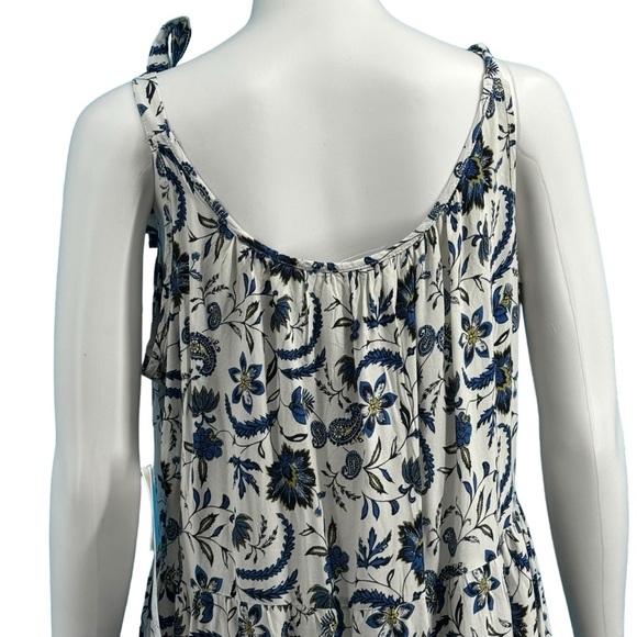 Beach Lunch Lounge Women's Functional Tie Shoulder Tier Dress Size Large - Picture 6 of 12